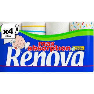Renova Rolo de Cozinha Max Absorption embalagem 4 unidades