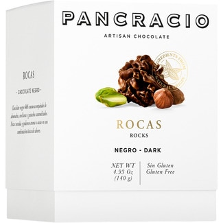 PANCRACIO rocas de chocolate negro estuche 140 g