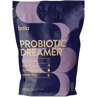 BAIA Probiotic Dreamer sabor chocolate aborda el sueño desde la microbiota Tasche 375 g