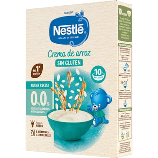 NESTLE Reiscreme, glutenfrei, 0% Zuckerzusatz und Fertigzucker ab 6 Monaten Behälter 180 g
