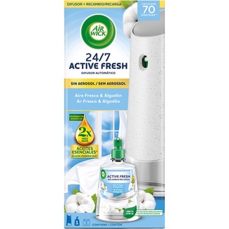 AIR WICK ambientador difusor automático Active Fresh aire fresco & algodón aparato