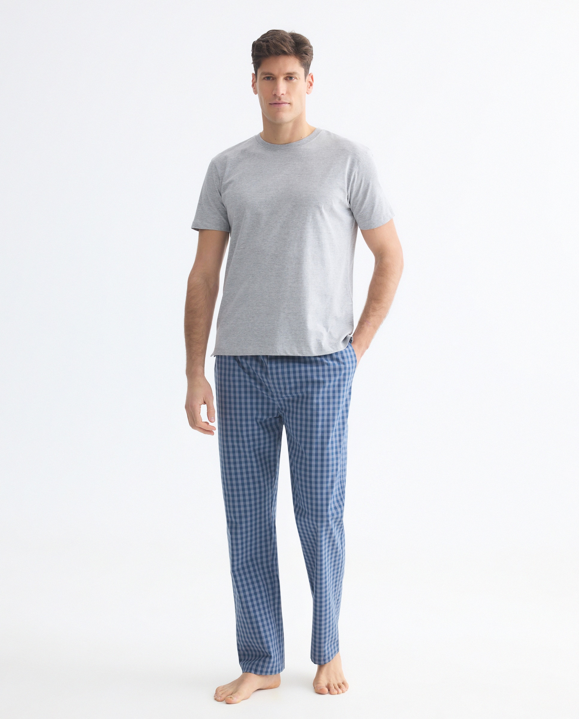 Imagen 0 de Pijama hombre combinado camiseta y pantalón largo algodón