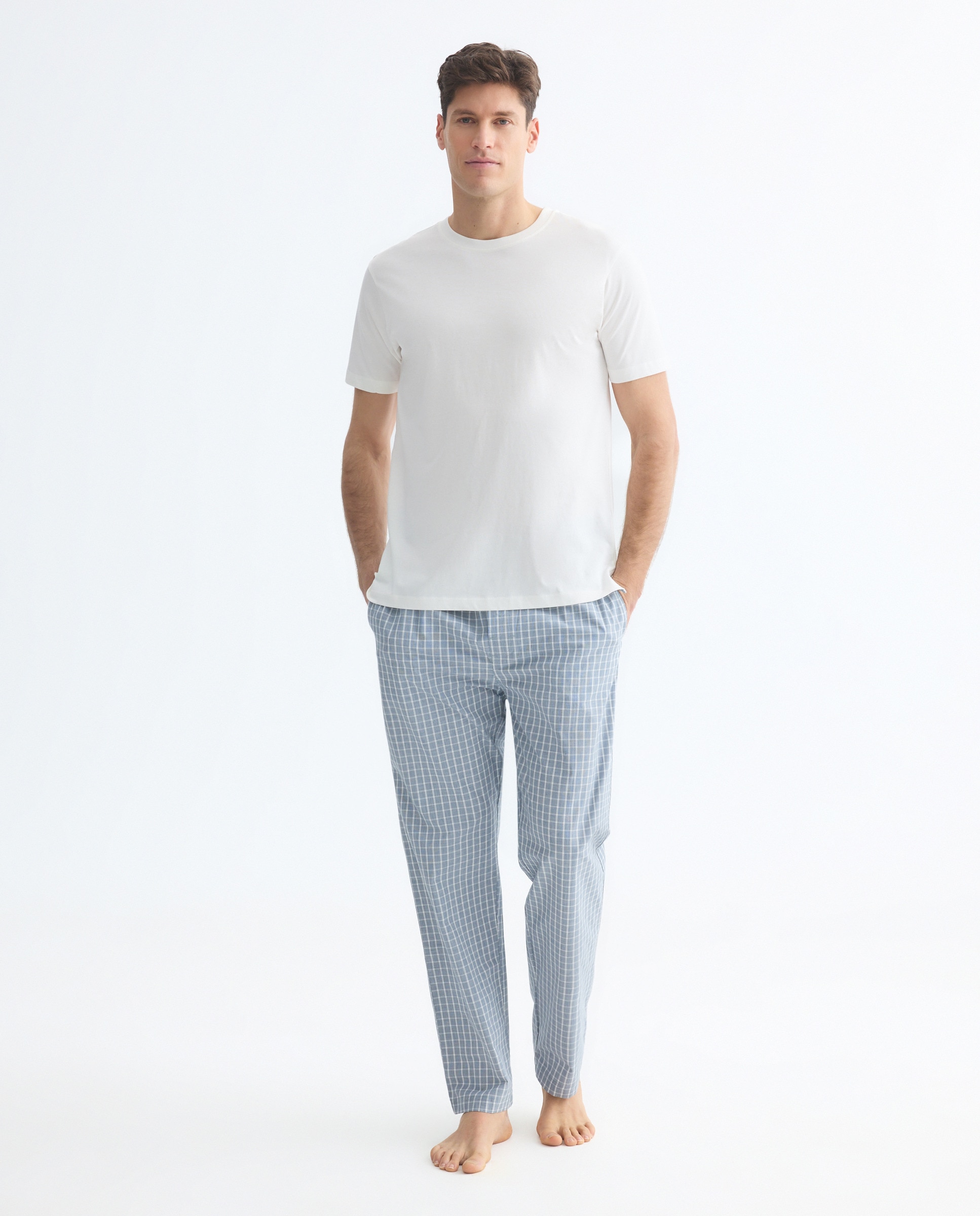 Imagen 0 de Pijama hombre combinado camiseta y pantalón largo algodón