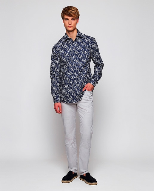 Mirto - Pantalón hombre 5 bolsillos regular fit satén.