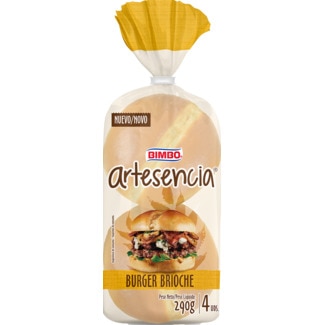Artesano Pão Maxi Burguer Brioche Pack 4 unidades embalagem 240 g