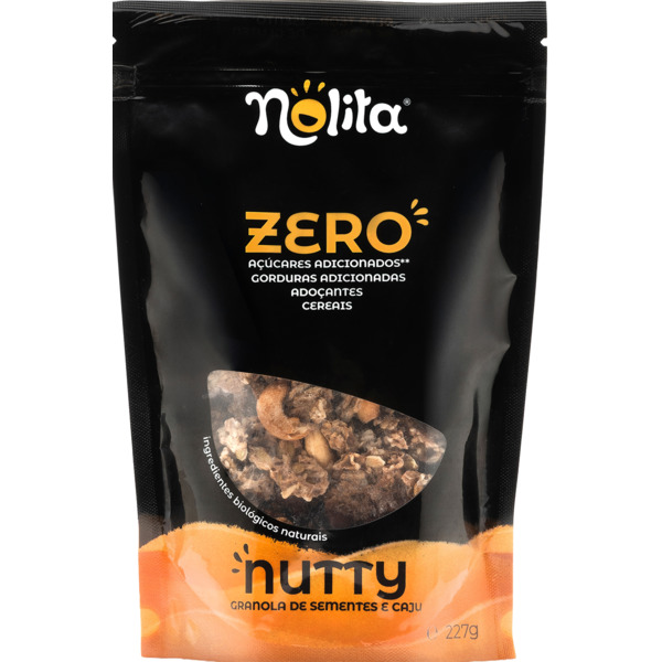 Granola Bio Nutty sem Açúcar embalagem 227 g