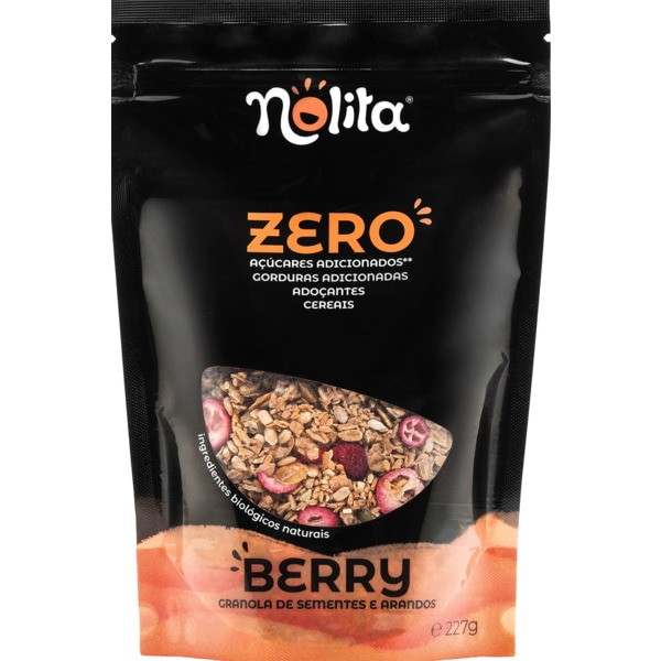Granola Bio Berry sem Açúcar embalagem 227 g