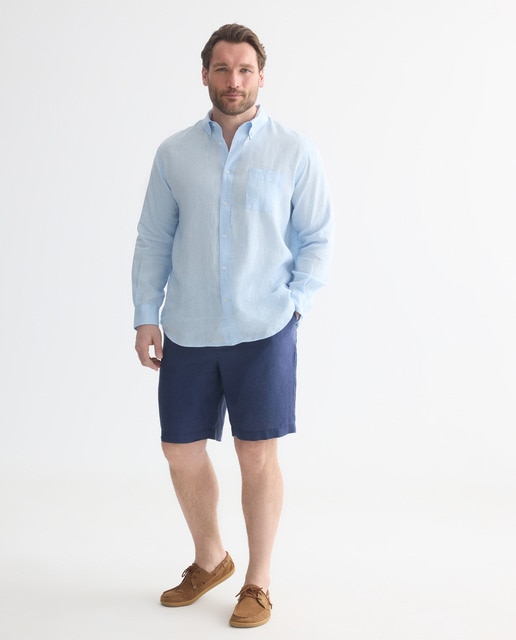 Dustin - Bermuda hombre sport de lino tallas grandes.