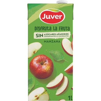 JUVER DISFRUTA bebida de zumo de manzana a partir de concentrado sin azúcares brik 1 l