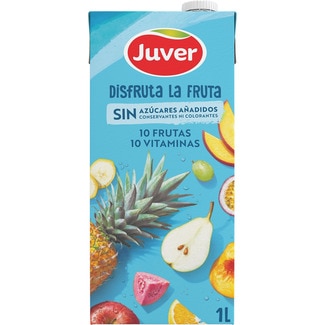 JUVER DISFRUTA néctar de 10 frutas con 10 vitaminas sin azúcares añadidos brik 1 l
