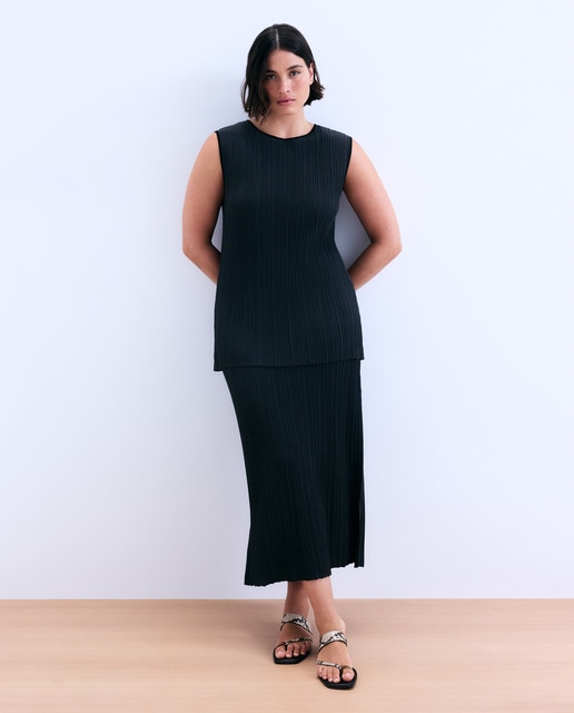 Couchel - Falda midi de punto.