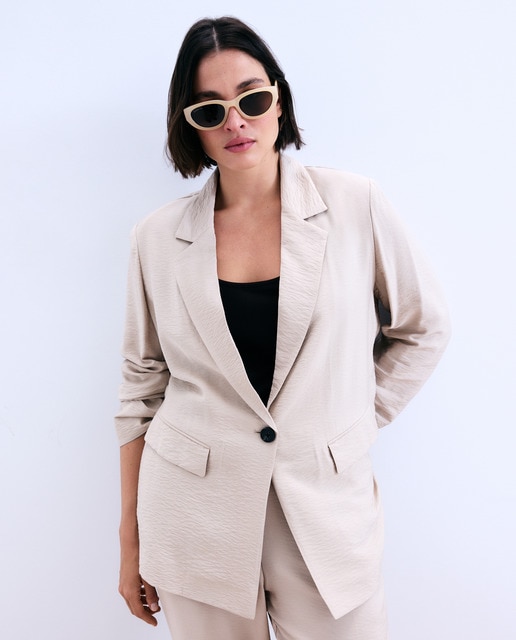 Couchel - Blazer de mujer fluida brillante.