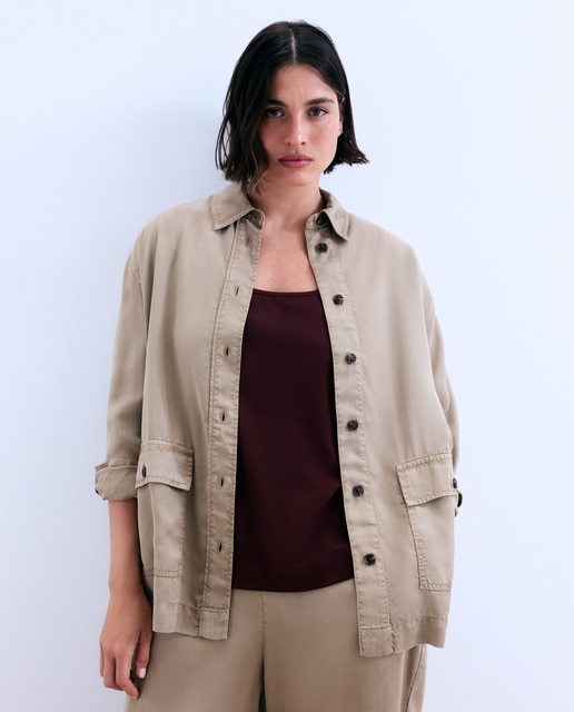 Couchel - Chaqueta sahariana de mujer lyocell.