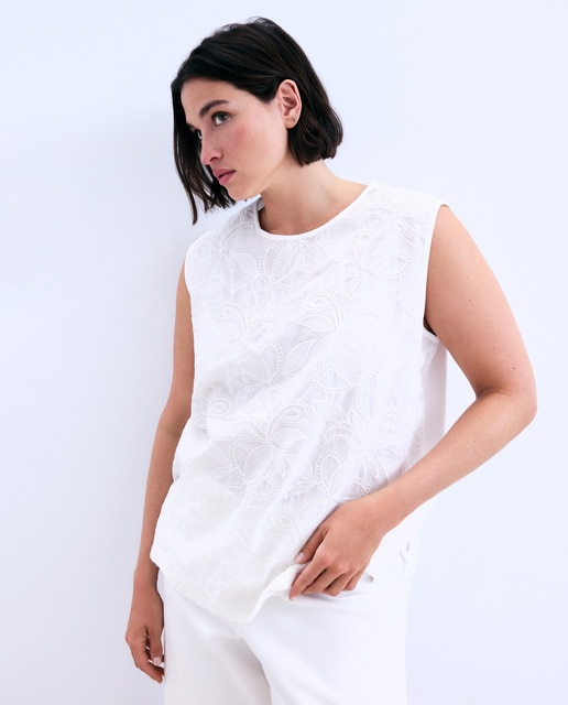 Couchel - Camiseta sin manga lisa de mujer.