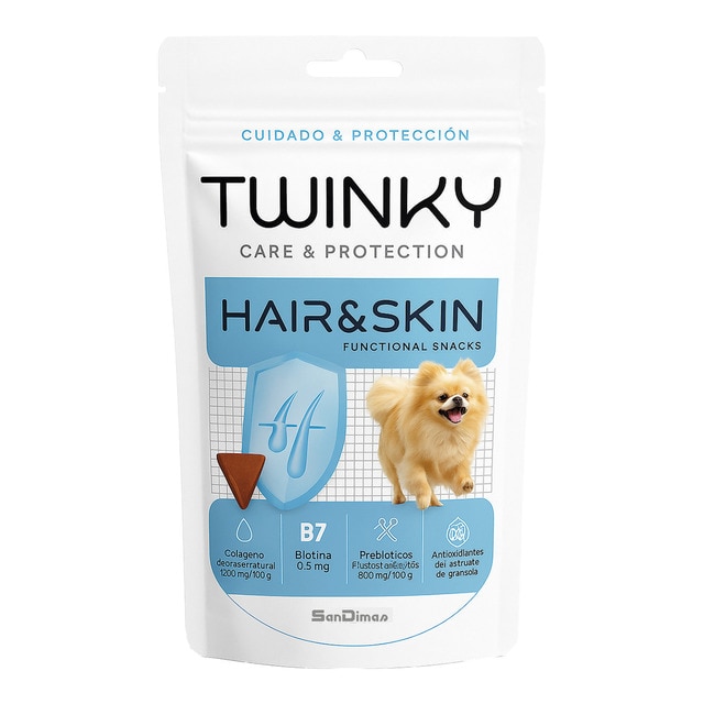 Twinky - Snack cuidado pelo y piel para perros Twinky 100 g
