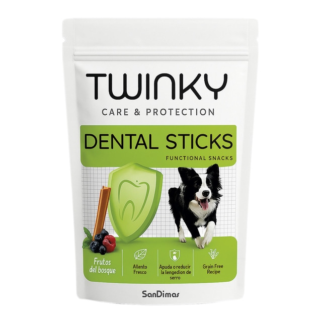 Twinky - Snack dental para perros Twinky frutos del bosque (7 unidades) 180 g.