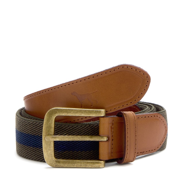 Verhunt - Cinturón de hombre bicolor elástico.