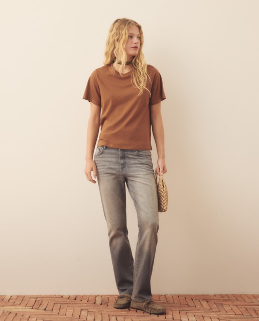 Southern Cotton - Camiseta básica de mujer de manga corta.
