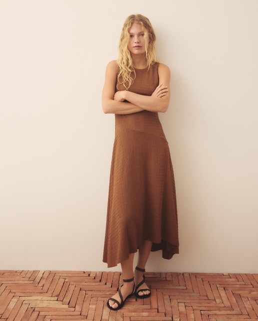 Southern Cotton - Vestido de punto gofrado.