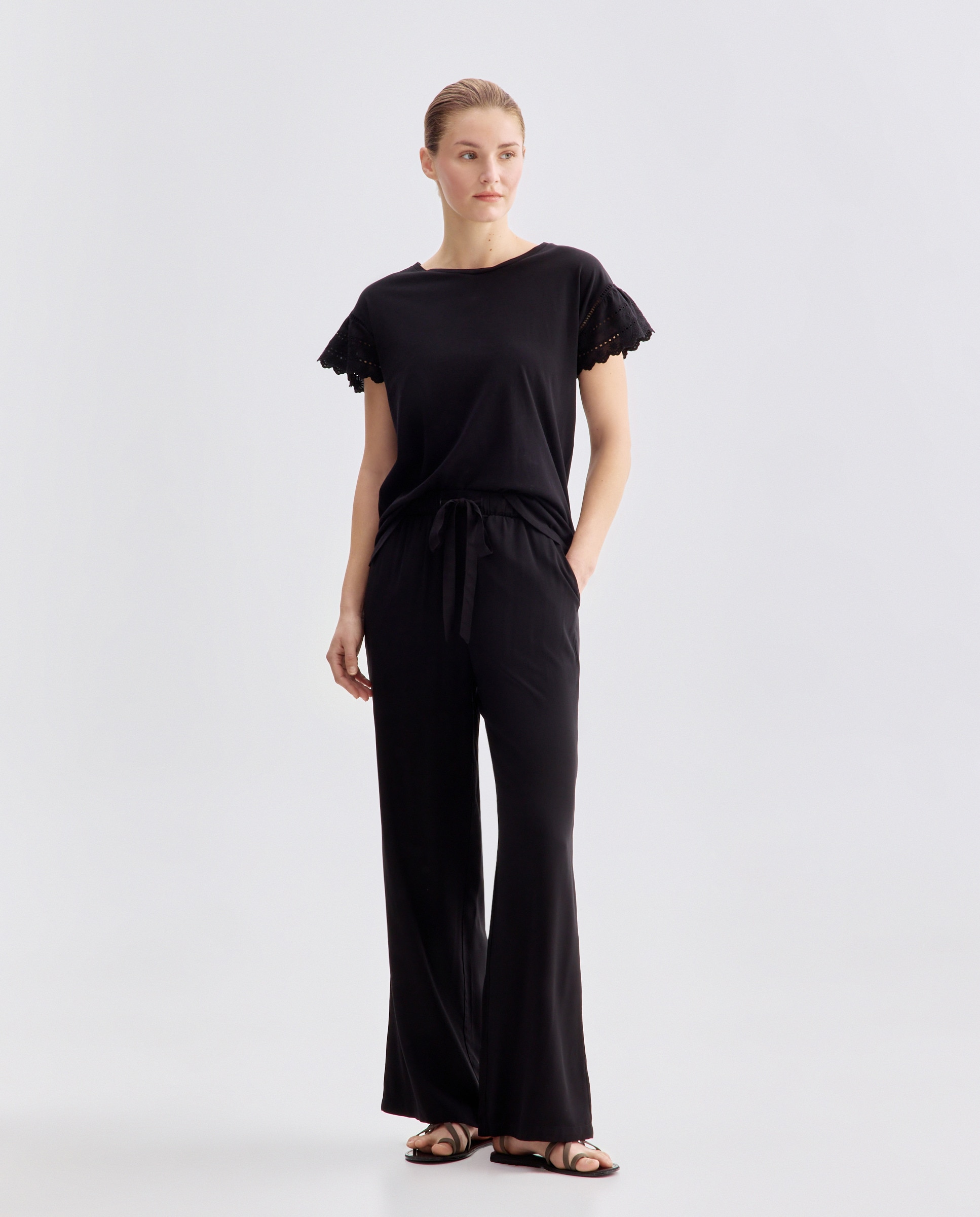 Imagen 0 de Pantalón de mujer wide-leg estampado