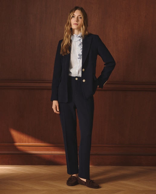 Lloyd's - Pantalón piqué de mujer recto.