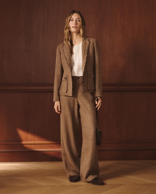 Lloyd's - Pantalón de lino de mujer.