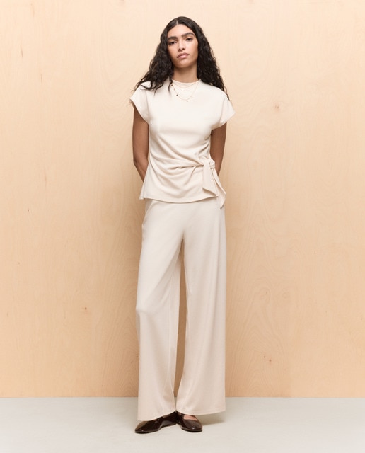 Easy Wear - Pantalón de vestir liso de mujer.