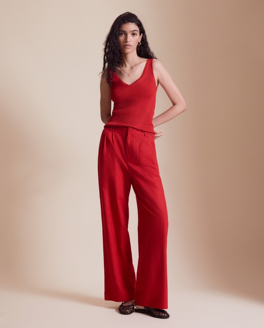 Easy Wear - Jersey de mujer tirantes canalé.