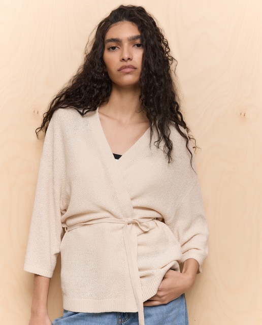 Easy Wear - Chaqueta microcinta punto de arroz de mujer.