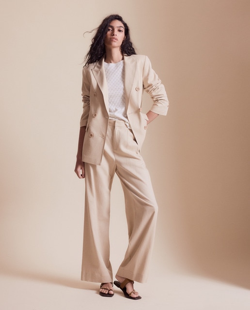 Easy Wear - Pantalón ancho de mujer con lino.