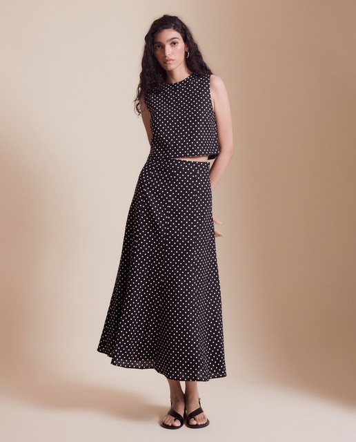 Easy Wear - Falda midi con lino.