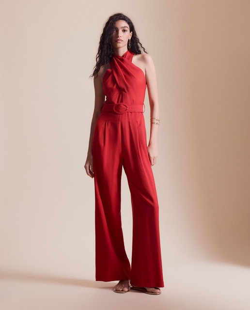 Easy Wear - Mono de mujer largo cuello halter.