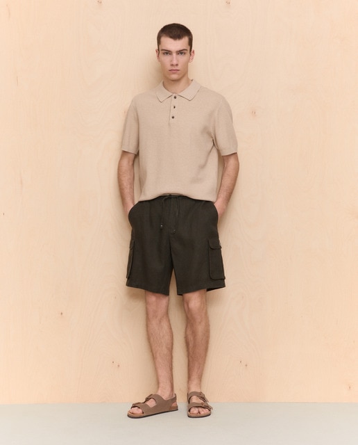 Easy Wear - Bermuda cargo lino de hombre.