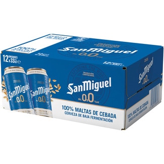 SAN MIGUEL 0,0 Alkoholfreies Bier Pack12 Dosen 33 cl