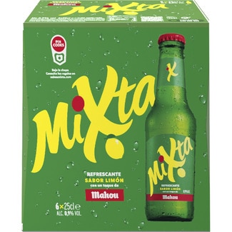 MIXTA SHANDY MAHOU Helles Bier mit Zitronengeschmack 6er-Pack Flaschen 25 cl