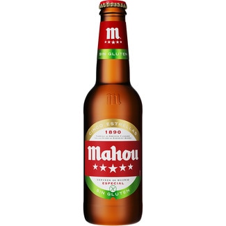 MAHOU 5 ESTRELLAS helles Spezialbier glutenfrei Flasche 33 cl