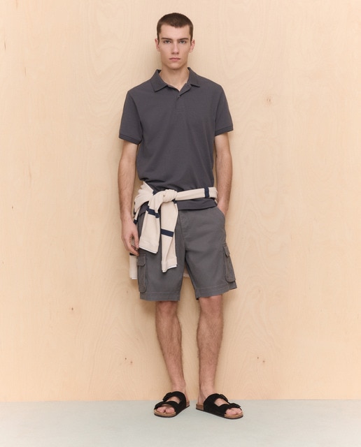 Easy Wear - Bermuda multibolsillos de hombre algodón stretch.