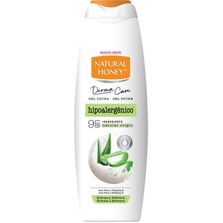 NATURAL HONEY Hypoallergenes Duschgel DermaCare mit Aloe Vera + Vitamin E für Feuchtigkeit und Frische Flasche 650 ml