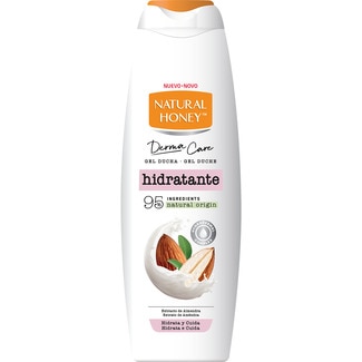 NATURAL HONEY gel de baño DermaCare hidratante con extracto de almendra hidrata y cuida botella 650 ml