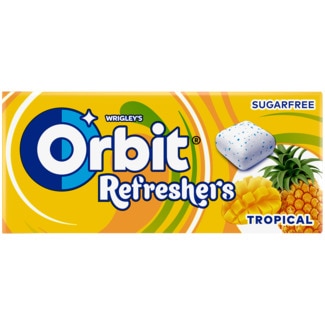 Orbit Pastilhas Elásticas Refresh Tropical embalagem 15,6 g