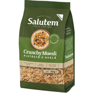 Salutem Muesli Crunch Avelã e Pistacho embalagem 300 g