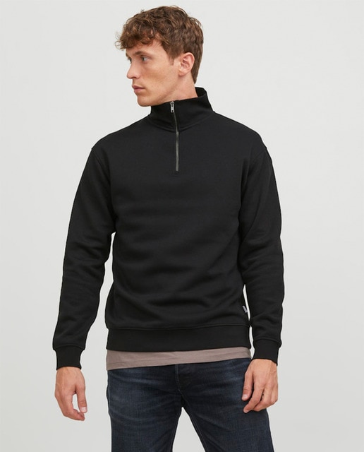 Jack & Jones - Sudadera de hombre con cuello alto y cremallera.