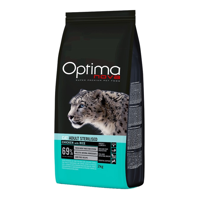 Optima Nova - Pienso para gatos adultos esterilizados Optima Nova Sterilised pollo y arroz
