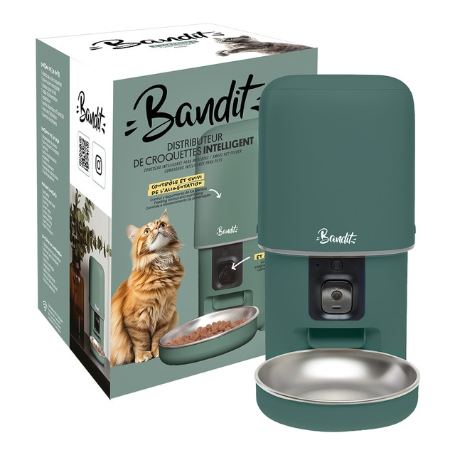 Bandit - Comedero eléctrico para gatos y perros pequeños Bandit