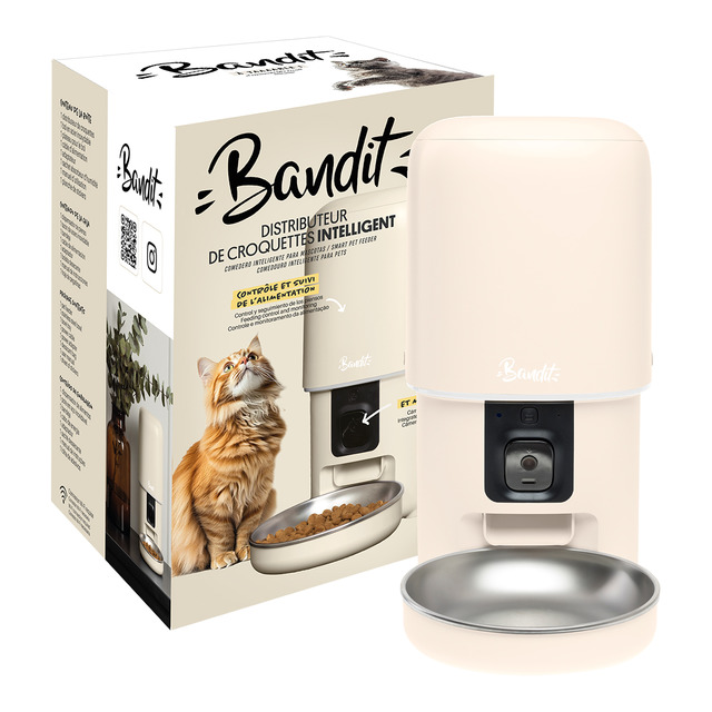 Bandit - Comedero eléctrico para gatos y perros pequeños Bandit