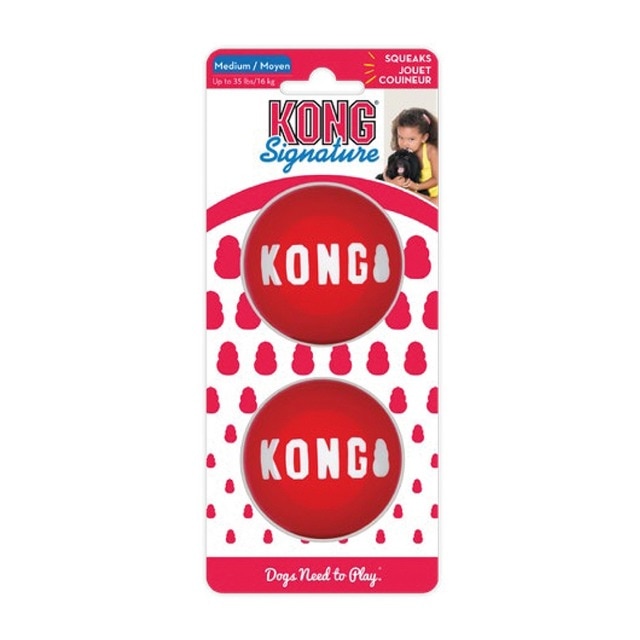 Kong – Juguete Kong para perros pelota Signature 2 uds. Rojo Talla M