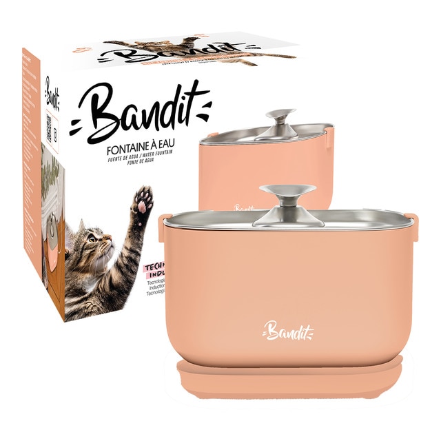 Bandit - Fuente de agua eléctrica con cable para gatos y perros pequeños Bandit