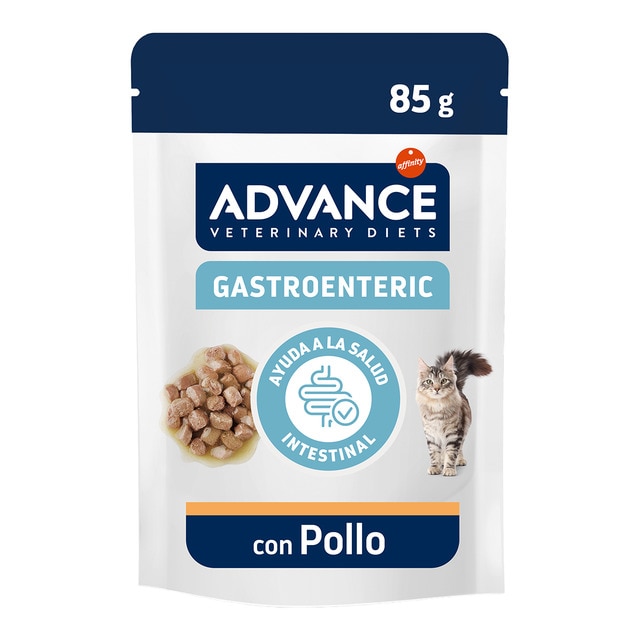 Advance Veterinary Diets – Comida húmeda para gatos cachorros y adultos Advance Gastro Intestinal Dietas Veterinarias pollo 85 g.