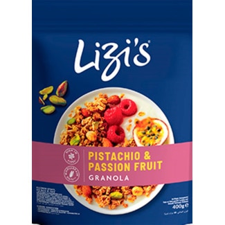 Lizi's Granola Maracujá e Pistachos embalagem 400 g