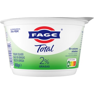 FAGE griego natural 2% grasas envase 450 g